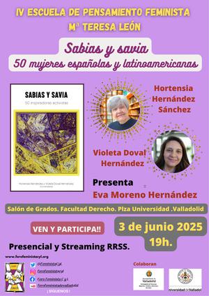 PRESENTACIÓN DEL LIBRO: SABIAS Y SAVIA. 3 de junio de 2025