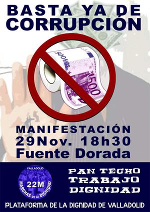 MANIFESTACION Sábado 29 de Noviembre, 18’30 h