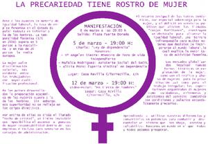 «La Precariedad tiene Rostro de Mujer» 8 de marzo Día Internacional de la Mujer