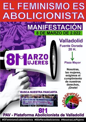 8 DE MARZO EL FEMINISMO ES ABOLICIONISTA