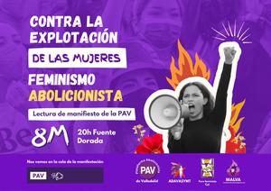 8M CONTRA LA EXPLOTACION DE LAS MUJERES, FEMINISMO ABOLICIONISTA