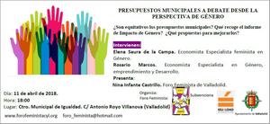 Presupuestos municipales a debate desde la perspectiva de género