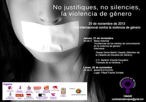 NO JUSTIFIQUES, NO SILENCIES LA VIOLENCIA DE GENERO