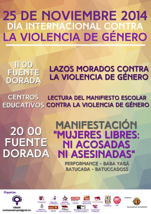 MANIFESTACIÓN CONTRA LA VIOLENCIA GENERO 2015 AL 2018